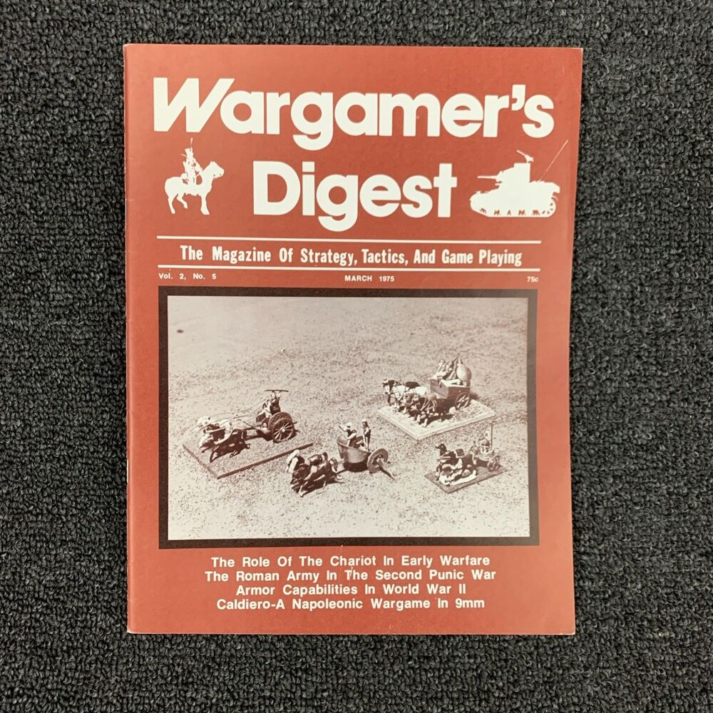 Wargamer’s Digest Magazine  Vol #2 #5 March 1975 Strategy Warfare Romans WW2